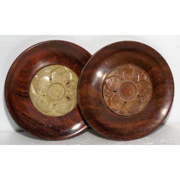 Wood And Soapstone Incense Burner