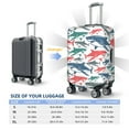 thumbnail image 5 of Picia Colorful Shark Luggage Protector Cover Thicken Suitcase Protector Cover Fit 18-32 Inch Luggage-Small, 5 of 9