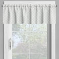 thumbnail image 2 of Ambesonne Floral Window Valance, Minimalistic Grid Flowers, 54" X 18", White and Pale Grey, 2 of 5