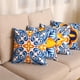 thumbnail image 4 of Juego de 4 fundas de almohada bohemias de 18x18 pulgadas, fundas de almohada decorativas abstractas florales con mandala exótico y flores, fundas de almohada cuadradas, 4 of 5