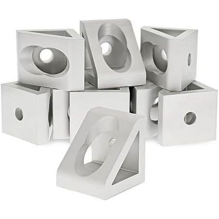 

15 Series 2 Hole Aluminum Inside Corner Gusset L Bracket For 80/20 Extruded Aluminum Extrusion Heavy Duty Angle Bracket (25 Clear Anodize)