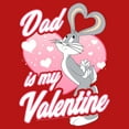 thumbnail image 2 of Girl's Looney Tunes Valentine's Day Bugs Bunny Dad is my Valentine Graphic Tee Red Large, 2 of 5
