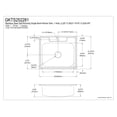 thumbnail image 2 of Gourmetier Studio GKTS252281 Self Rimming Single Bowl Sink, Satin Nickel, 2 of 2