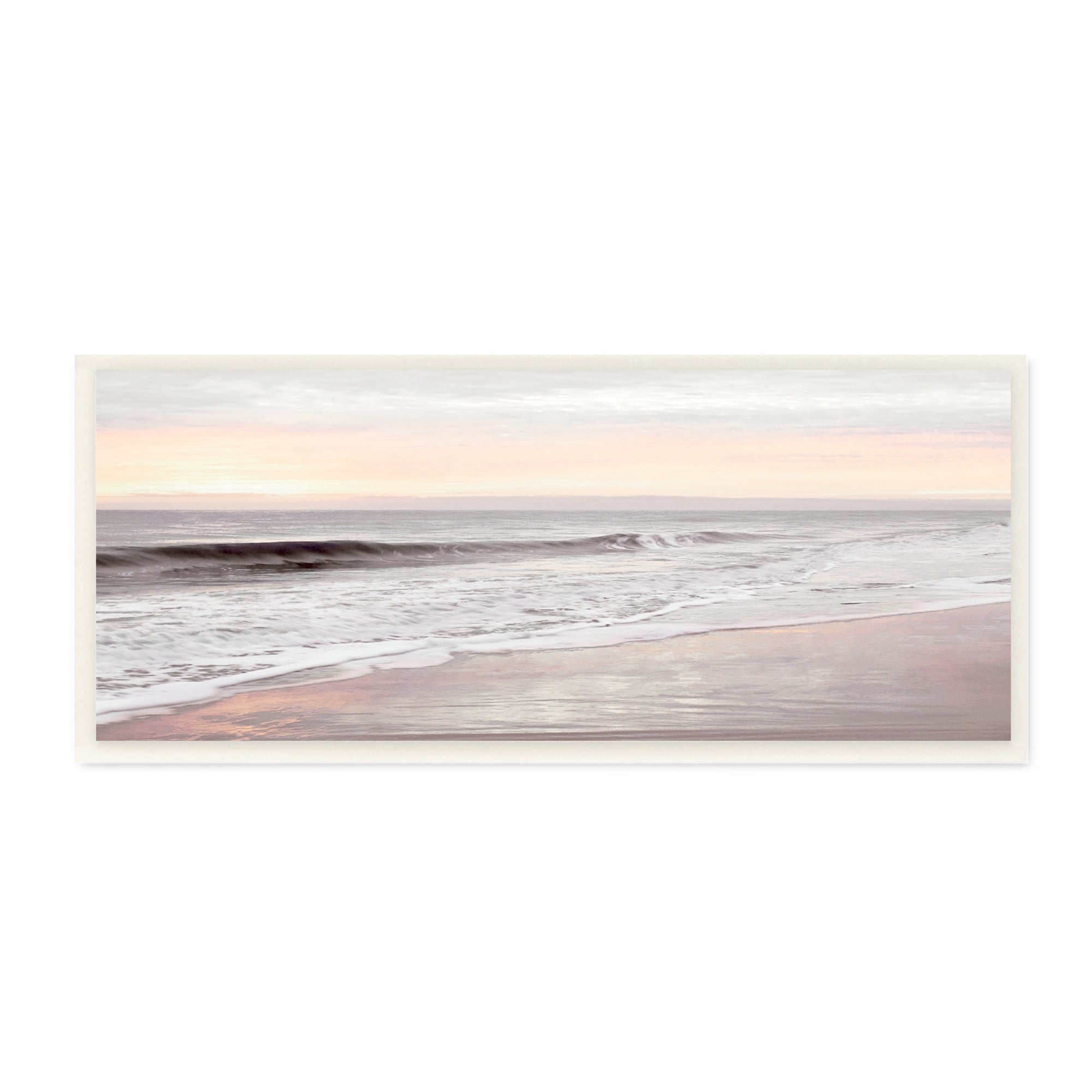 Stupell Industries Tropical Waterfront Sunrise Incoming Tide beach Panoramic Photography, 17 x 7, Design by Natalie Carpentieri