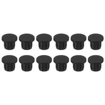 Uxcell Silicone Rubber Hole Plug 12mm Diameter Soft Flexible Stopper for 11-12mm Hole Black 12 Pieces