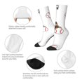 thumbnail image 3 of Yiaed Bbaseball Dog Print Great elasticity Crew Socks Sports socks for Men and Women, 3 of 5