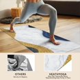 thumbnail image 4 of Blue White Gold Marble Pattern Hot Yoga Mat Towel Non Slip for Hot Yoga - Quick-Drying Yoga Mat Cover with 4 Corner Pockets with Travel Bag - Hot Yoga Towel Non Slip 70"x26", 4 of 6