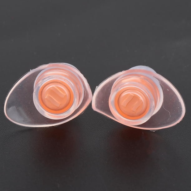 1 Par de Tapones para Los Oídos de Silicona Colco con Estuche Naranja Reutilizables