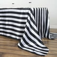 thumbnail image 2 of Efavormart 90"x132" Black & White Stripe Satin Rectangle Tablecloth Seamless Tablecloth For Wedding Party Event, 2 of 10