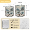 thumbnail image 6 of Victorian Style Pressure Cooker Cover Blue Retro Poppy Flower Plant Dust Cover for Kitchen Appliances with Top Handle & Storage Pockets, Fits 8 Quart Instant Pot, Air Fryer, Crock Pot, 6 of 9