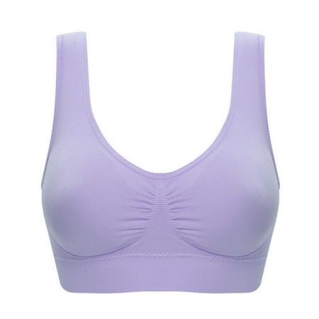 

Cuteam Bra Brassiere Solid Color Seamless Women Pure Color All Match Bra for Yoga