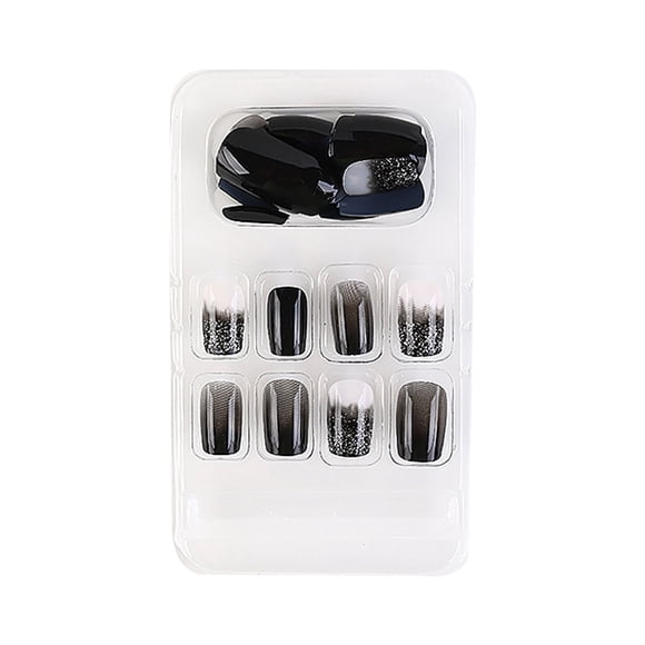 Seitruly Uñas postizas Perfect Matching Jelly Rubber Uña falsa Ligero Viscosidad fuerte Paster ajustable para manicura Art Juegos de manicura tipo 35 F741