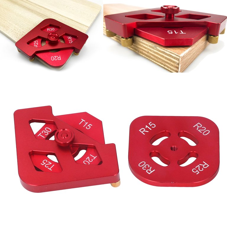 BROYEUR Set Radius Jig Router Templates,Aluminium Alloy Corner