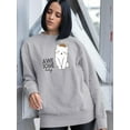 thumbnail image 2 of Awesome Today Cat Crown Sweatshirt Women -Image by Shutterstock, Female XX-Large, 2 of 4