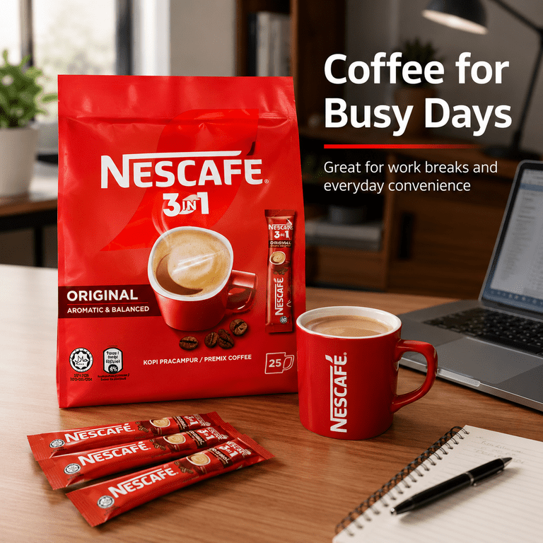 Free Shipping! NESCAFÉ 3-in-1 Original Premix Instant Coffee