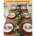 thumbnail image 4 of 15 Inch Round Placemats Set of 4, Christmas Tree Non Slip Heat Insulation PP Table Mats, Buffalo Plaid Xmas Pine Farmhouse Checker Washable Place Mats for Kitchen Dining Party Table Decor, 4 of 7