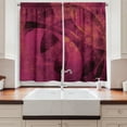 thumbnail image 2 of Ambesonne Abstract Kitchen Curtains, Circular Shapes Unreal, 55"x36", Magenta, 2 of 3