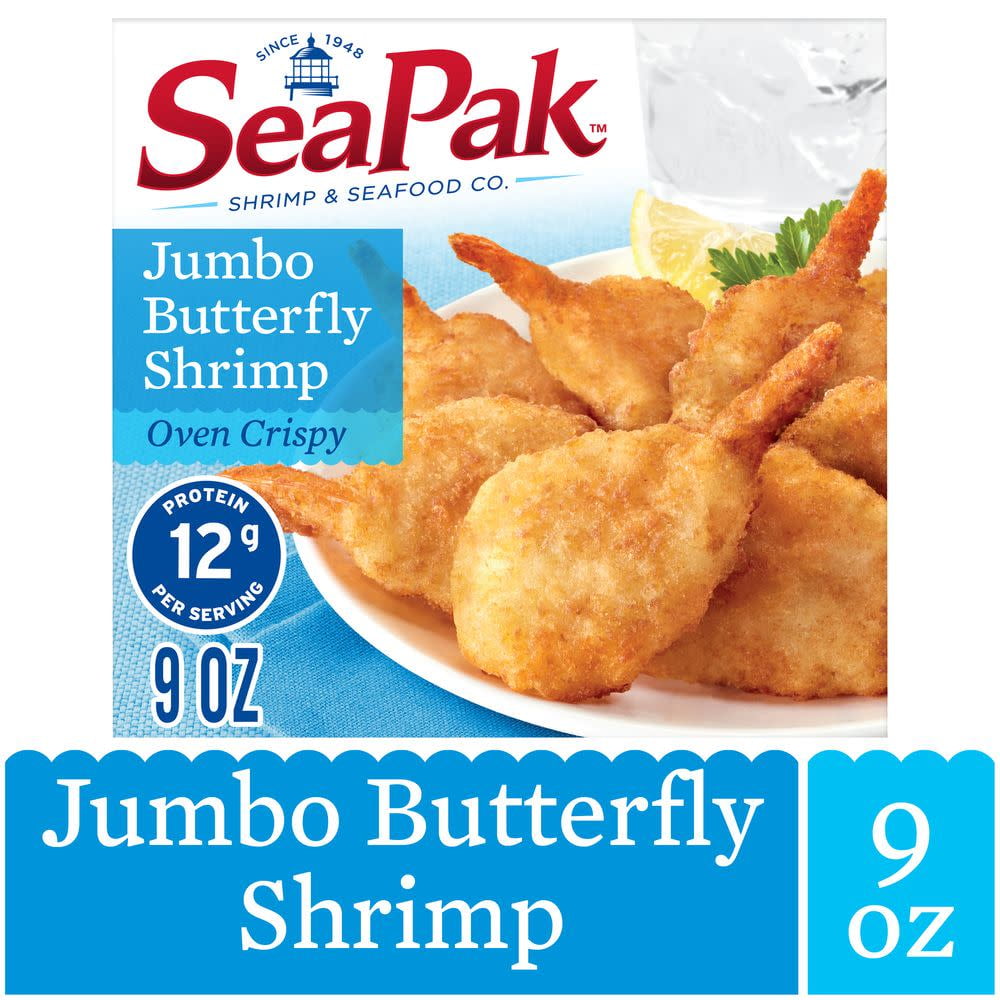 Seapak Jumbo Butterfly Shrimp With Crispy Breading Easy To Bake Frozen 9 Oz - Walmartcom