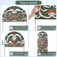thumbnail image 5 of Arch Covers, Burnt Orange Green Flower Arch Covers Stretchy Backdrop 4'x1.65', Boho Ethnic Vintage Spandex Fitted Round Top Chiara Arches Backdrop Cover for Wedding Party Birthday Banquet, 5 of 9