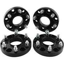 4pcs 6x5.5/6x139.7 Wheel Spacers M14x1.5 1" Black Compatible for 2019-2024 Ram 1500 77.8mm Hub Bore 6 Lugs Hubring Spacer