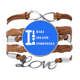 thumbnail image 1 of La isla de Bali Indonesia Pulsera de cuero Negro trenzado pulsera de cuerda de amor Unbranded M, 1 of 3