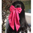 thumbnail image 2 of Pompones Enrollables Lazos Para El Cabello Para Mujer Lazos Rosados ??Grandes Para Niñas Cinta De Pelo Blanco Para El Cabello Colas Largas De Satén Con Pinzas De Cocodrilo Lazo Grande Para El Cabello, 2 of 5
