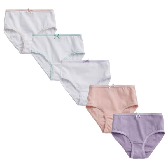Sportoli Kids Underwear Tagless Panties Ultra Soft 100% Cotton 5 Pack (Little Girls & Big Girls)