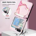 thumbnail image 5 of Compatible for Samsung Galaxy Z Flip5 Crossbody Slim Folding Case, Marble Pattern Luxury PU Leather Detachable Shoulder Strap Lanyard Shockproof Cover for Women Girls,Rosegold, 5 of 6