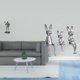 thumbnail image 2 of Figura De Familia De Conejos, Estatua Decorativa, Adorno De Mesa Para Entrada, Chimenea, Dormitorio, Decoración Del Hogar, Regalo De Inauguración De La Casa, Exhibición De Escritorio, Centro, 2 of 8