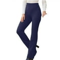 thumbnail image 2 of CQONEPT Womens Dress Pants Straight Leg Loose Fit Office Slacks Lightweight Business Casual Trendy Trousers Navy XL, 2 of 7