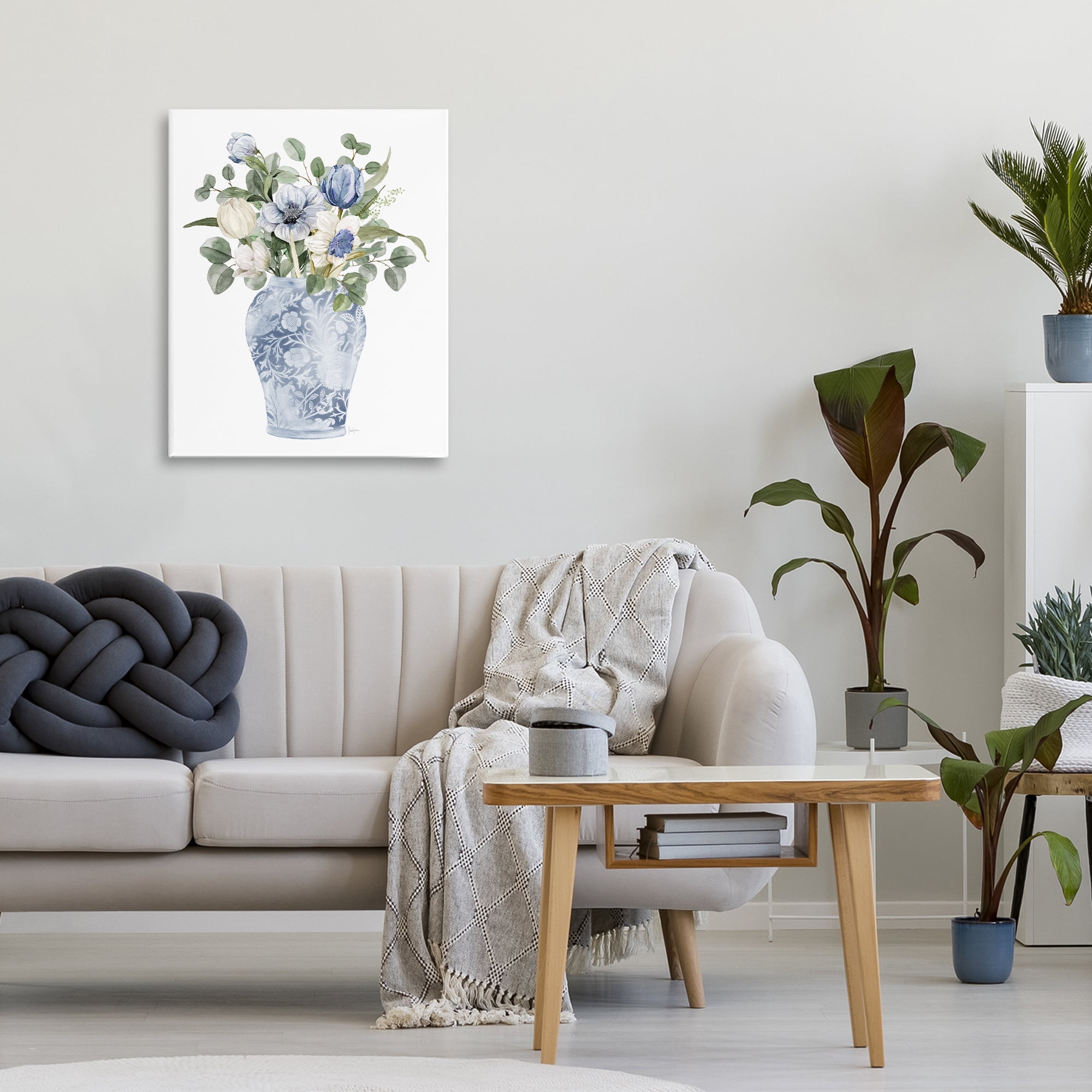 Stupell Industries Ornate Vase Tulips Canvas Wall Art, design by Livi Finn