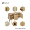 thumbnail image 4 of Manhattan Comfort Sheridan 59.05 Buffet Moderne en Canne avec Tablettes Ajustables Couleur Nature, 4 of 5