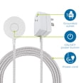 thumbnail image 2 of Cable de alimentación Philips SPS1611WA/37 de 6 pies con interruptor de encendido/apagado blanco, 2 of 7