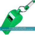 8 Packs Coaches Referee Whistles With Lanyards, Colorful Plastic And