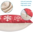 thumbnail image 3 of 5 fundas de almohada navideñas de 45 x 45 cm, de lino y algodón, decorativas, con forma de copo de nieve, para sofá, para recuerdo navideño del hogar, 3 of 5
