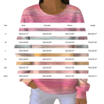 thumbnail image 3 of VJGBEGW Women Gradient Ribbed Long Sleeve Sweatshirt Crew Neck Loose Fit Pullover Tops Casual Drop Shoulder Sweatshirts Green L, 3 of 4