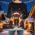 thumbnail image 4 of Jovrlynd Womens Christmas Shirts 2026 Ugly Funny Lightweight Christmas Sweaters Casual Holiday Party Graphic T Shirts, S-5XL, 4 of 7