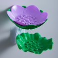 thumbnail image 1 of Leodye 1PCS Flower Soap Rack Double layer Draining Soap Box Non drilling Wall mounted Storage Rack for Bathroom -6.69 × 5.12 × 5.12 inch, 1 of 1