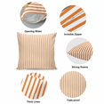 thumbnail image 6 of Throw Pillow Covers, Thin Orange Striped 24x24 Pillow Covers for Couch/Sofa/Bed, Farmhouse Modern Stripes Decorative Square Linen Cushion Pillowcase for Home Decor, 6 of 9