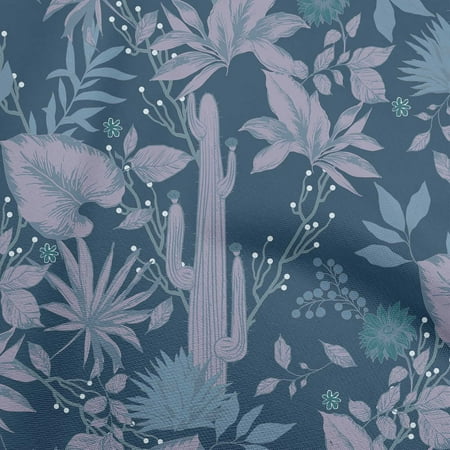 oneOone Velvet Teal Blue Fabric Tropical Sewing Craft Projects Fabric Prints By Yard 58 Inch Wide