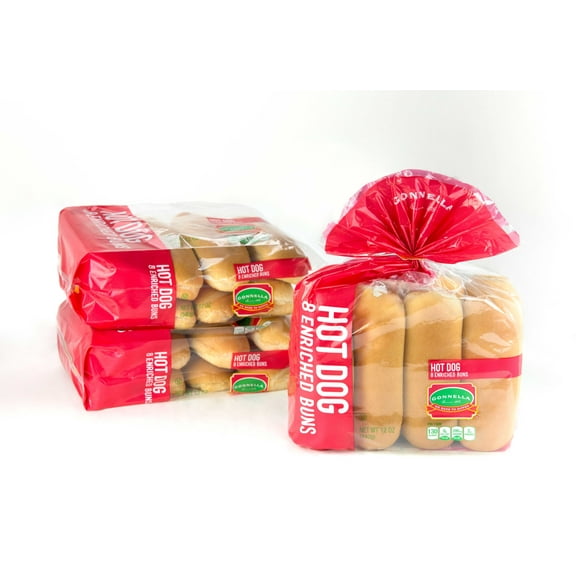 Gonnella Baking Hot Dog Buns, 1.5 Ounce - 64 per case.