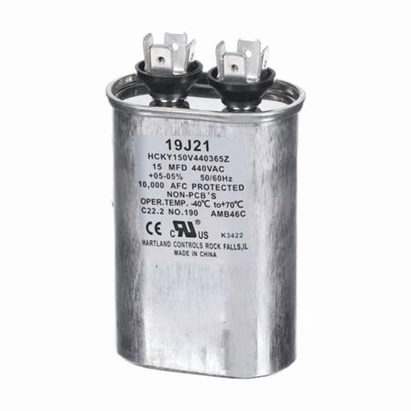 Lennox 19J21 Genuine OEM Run Capacitor - 440VAC, 0.833HZ, 15MFD, Oval