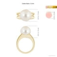 thumbnail image 5 of ANGARA Solitaire Freshwater Cultured Pearl Split Shank Ring in 14K Yellow Gold for Women | June Birthstone, Birthday, Anniversary, Jewelry Gift for Women | Pearl Ring, 5 of 9