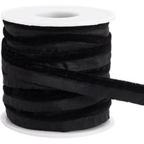 10 Yards Black Velvet Piping Bias Tape 3/8 Inch Wide Welt Cord Piping Trim Fabric Edge with Velvet Lip Cord Trim for Sewing Clothing Upholstery Trimming