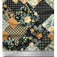thumbnail image 1 of Soimoi Silk Fabric Dot,Floral & Check Patchwork Decor Fabric Printed Yard 42 Inch Wide, 1 of 1