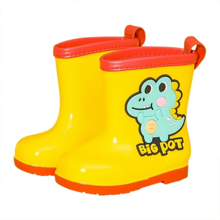 

QIIBURR Toddler Shoes Boys Baby Boys Shoes Toddler Baby Boys Gilrs Cartoon Dinosaur Soft and Non-Slip Kids Rain Boots Shoes Toddler Rain Boots Boys Toddler Boots for Boys