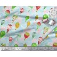 thumbnail image 2 of Soimoi Poly Georgette Fabric Cloud & Hot Air Balloon Holiday Print Sewing Fabric Yard 42 Inch Wide, 2 of 3