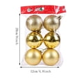 thumbnail image 2 of QISIWOLE Christmas Ball Ornaments Set of 6, Gold Shatterproof Lightweight Tree Balls, 2.36 x 2.36 in Plastic Ornament Set, for Christmas Tree Wreath Garland and Holiday Party Decor, 2 of 7