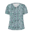 thumbnail image 4 of Titcea T Shirts for Women V Neck Short Sleeve Floral Printed Casual Sexy Tops Work Travel Casual Shirts, 4 of 4