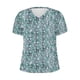 thumbnail image 3 of Blusas para las Mujeres Casual Cuello en V Manga Corta Impresa, 95% Poliéster 5% Spandex Camiseta Top para el Día a Día, Fiesta Y Ropa de Trabajo, 3 of 4